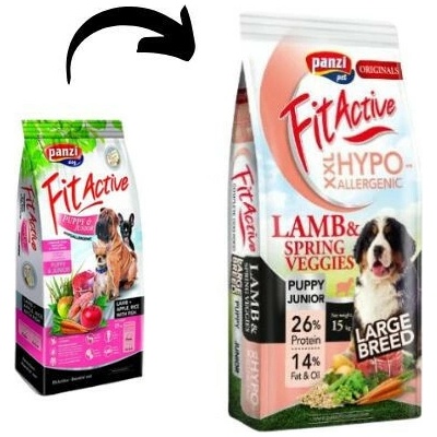 Panzi FitActive Puppy & Junior Lamb, Apple & Rice XXL 15 kg