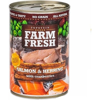 Farm Fresh Losos a sleď s brusnicami 375 g
