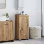 vidaXL Комплект шкафове за баня TULUM Дъб 37 x 31, 5 x 82 см (880350)