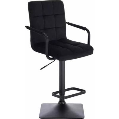 LuxuryForm Design Verona Black Velur na čiernej hranatej podstave čierna