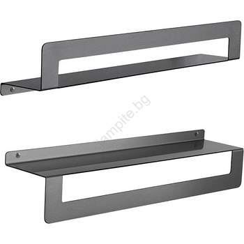 Gedy - Полица с закачалка за кърпи CLEO 50 см металически сив (SH0935)