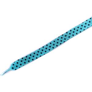 Tobby dots / Детски плоски еластични връзки за обувки - тюркоазени 95 см (040643)