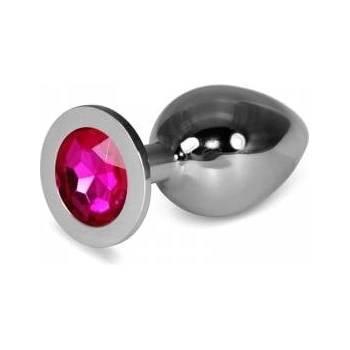 Lovetoy Large Silver Plug Fuchsia
