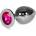 Lovetoy Large Silver Plug Fuchsia