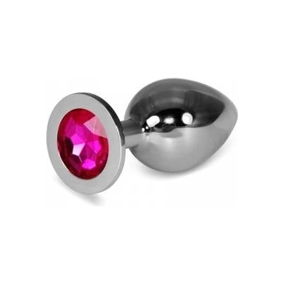Lovetoy Large Silver Plug Fuchsia