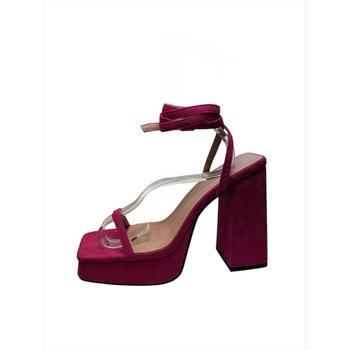 Image 1 of Chic Сандали Chic Women's Square Toe Block Platform Heeled Sandal - Fuchsia