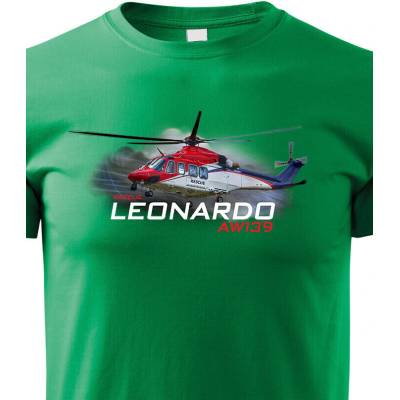 Dětské tričko Leonardo AW139 Rescue ZelenáCanvas Dětské tričko Bezvatriko.cz 3248