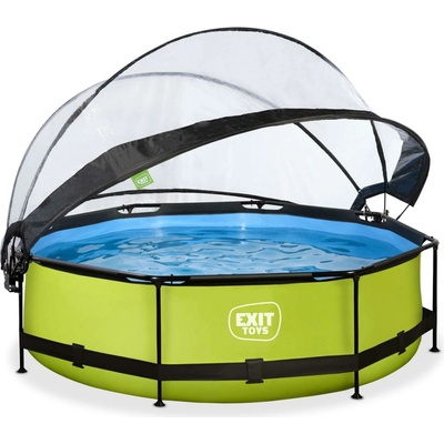 Exit Toys Lime s kartušovou filtráciou a kupolou 300x76 cm zelená