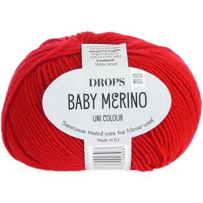 Příze DROPS Baby merino uni color 16 - červená