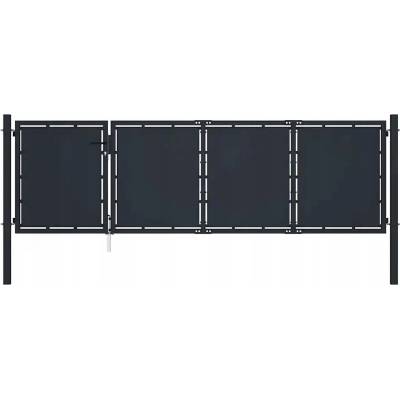 vidaXL Zahradní brána ocel 350 x 75 cm antracitová