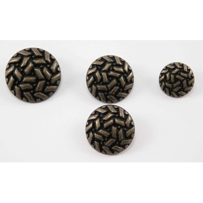 Luxusný kovový gombík - hrubá výzdoba - matný - staromosadz - priemer 2,3 cm