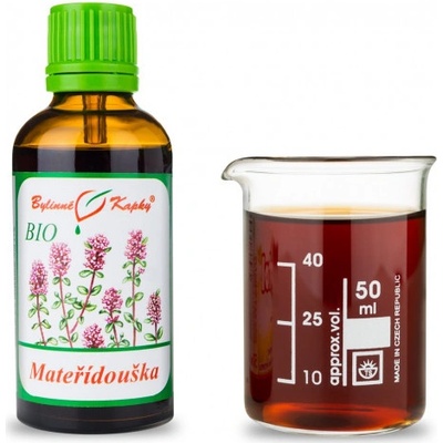 Bylinné kapky Materina dúška BIO bylinné kvapky tinktúra 50 ml