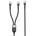 DeTech Кабел за данни DeTech DE-50CC, 2 в 1, Type-C - 2хType-C, 1.0m, Black - 40515 (DE-40515)
