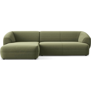 makamii Зелен кадифен ъглов диван (ляв ъгъл) Moana - Makamii (MOANA_LC_M_1_P1_C11)