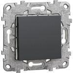 Schneider Electric SE Девиаторен ключ IP44 с носеща рамка 2 мод. цвят Антрацит Unica - NU528254 (NU528254)
