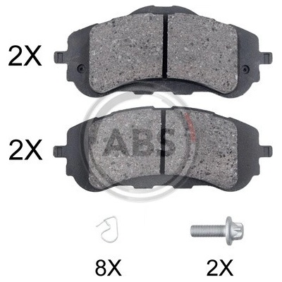 A.B.S. Sada brzdových platničiek kotúčovej brzdy 35018
