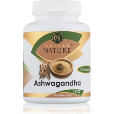 Golden Nature Ashwagandha Ašvaganda 10% withanolidů 100 kapslí