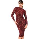  Рокля с отворен гръб и кадифена мрежа, размер S - Kink Royal Dress (NOIR000090)