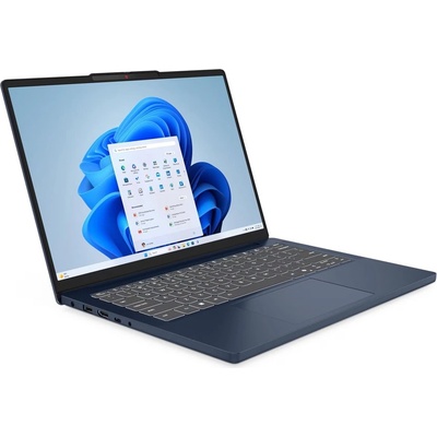 Лаптоп Lenovo IdeaPad Slim 3 14IRH10 (83K0002NBM)(син), осемядрен Intel Core i5-13420H 2.1/4.6GHz, 14"(35.56 cm), WUXGA IPS Anti-glare Display, 16GB DDR5, 512GB SSD, 2x USB 3.2 Gen 1 Type-A, No OS, 1.3 kg (83K0002NBM)