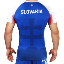 Rashguard Ground Game SLOVENSKO krátky rukáv modrá