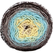 Chainy Cotton Cake ReTwisst 21 variace béžová, žlutá, tyrkysová, hnědá