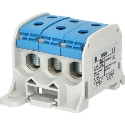 Eleman Svorka univerzální RKA 50 1/6 N, 150A, 1pól. (6x vstup), AL/CU, modrá, na DIN/na panel