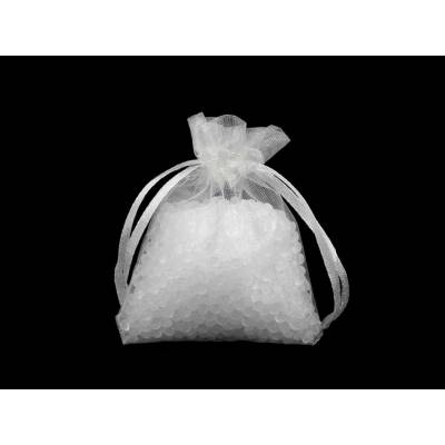Dárkový pytlík 7x9 cm organza - bílá (5 ks)