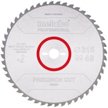 Metabo Pilový kotouč HW/CT 315x30, 48 SZ 0° 628057000