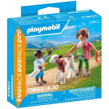 Playmobil 71803 Farmářka s dítětem a telátkem