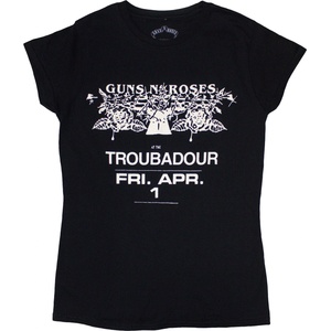 Guns N' Roses Troubadour Flyer Black L Дамски Риза (GNRTS29LB03)