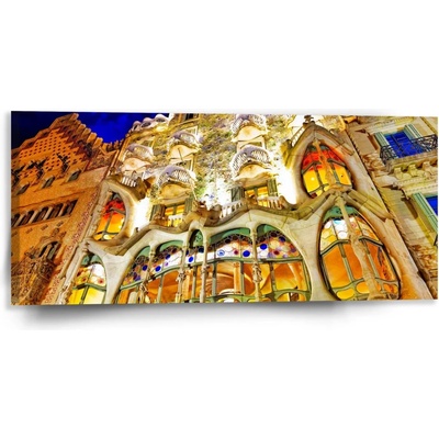Sablio Obraz Barcelona Gaudi Casa Batllo 1 - 110x50 cm