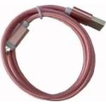 BlackBird Type-C USB кабел за данни 1 м, розов 2A (изключително здрав материал) BH206 PINK (BH206 PINK)