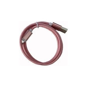 BlackBird Type-C USB кабел за данни 1 м, розов 2A (изключително здрав материал) BH206 PINK (BH206 PINK)