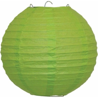 Lampion papírový 25 cm, zelený