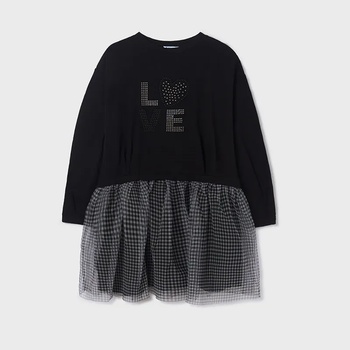 Image 1 of Mayoral Комбинирана рокля с тюл в черно за момиче Майорал