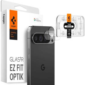 Spigen Протектор за Камерата на Google Pixel 9 Pro, Spigen EZ Fit Cam Glas. tR 2бр. , Прозрачен (AGL08444)