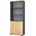 TopMebel Venturo TopMebel меламинов офис шкаф в антрацит - дъб 80x40x200cm