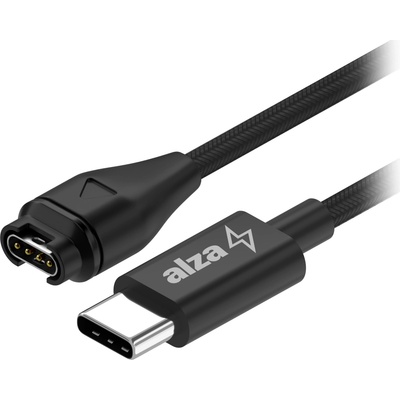 AlzaPower USB-C nabíjací/dátový kábel s opletom pre Garmin Fenix, Vívoactive, Venu, Forerunner – 1m APW-SWCHGAR5O