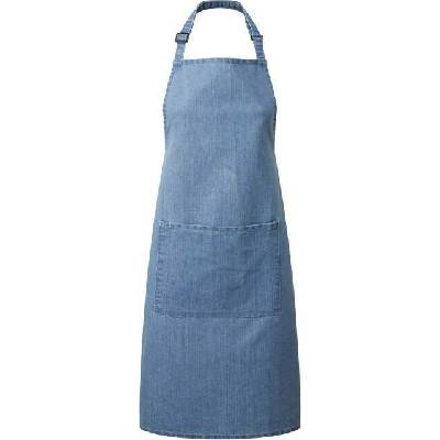Premier Workwear Pracovní zástěra za krk s kapsou PR154 Blue Denim Pantone 2166C 72x86cm