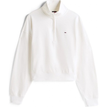 Tommy Hilfiger Women's TJ Flag Quarter-Zip Fleece - Ecru
