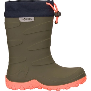 Trollkids Детски гумени ботуши Trollkids Kid's Torsvag Thermo Winter Rubber Boots Wellington boots - Deep Forest / Navy / Vivid Orange - размер 33 (EU) (731-0307-0119)