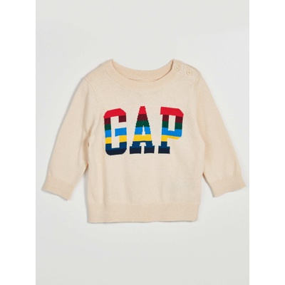 GAP Бебешки пуловер с лого на GAP GAP | Bezhov | Момчешки | 68-80
