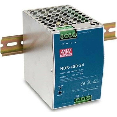 Zdroj na DIN lištu Mean Well NDR-480-24, 24V/20A