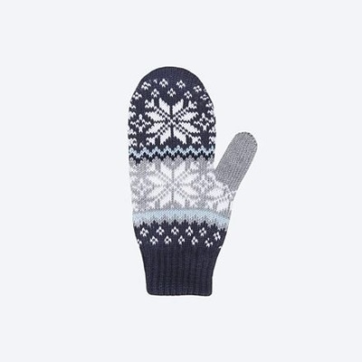 Kama RB204 Dětské pletené merino rukavice palčáky tmavě modrá - palčáky