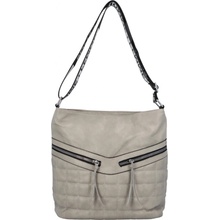 Dámská koženková crossbody taška s výrazným prošíváním Accor šedá