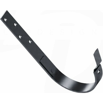 Krop Hák na krokvu BB polkruhového žľabu oceľový 280 mm systém 130 RAL 9005 Čierna