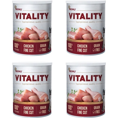 Akinu VITALITY Kuracie mäso jemne krájané v konzerve pre psov 4 x 400 g