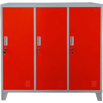 МЕТАЛЕН ШКАФ cr-1603 e jz - СИВ/ЧЕРВЕН