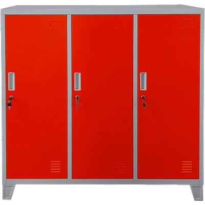 МЕТАЛЕН ШКАФ cr-1603 e jz - СИВ/ЧЕРВЕН