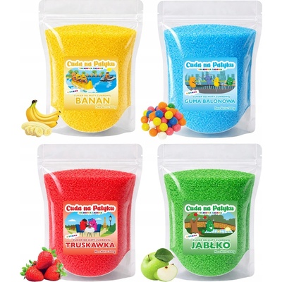 Cukr barevný na CUKROVOU VATU Ochucený do Stroje MIX Ovocný 4 x 500 g